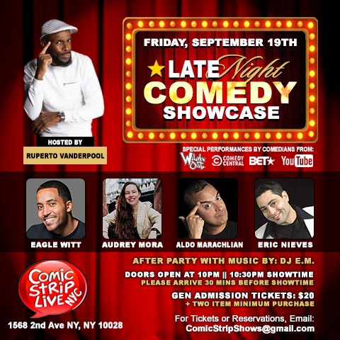 Late Night Conedy Showcase @ Comic Strip Live - NYPartyCruise.com