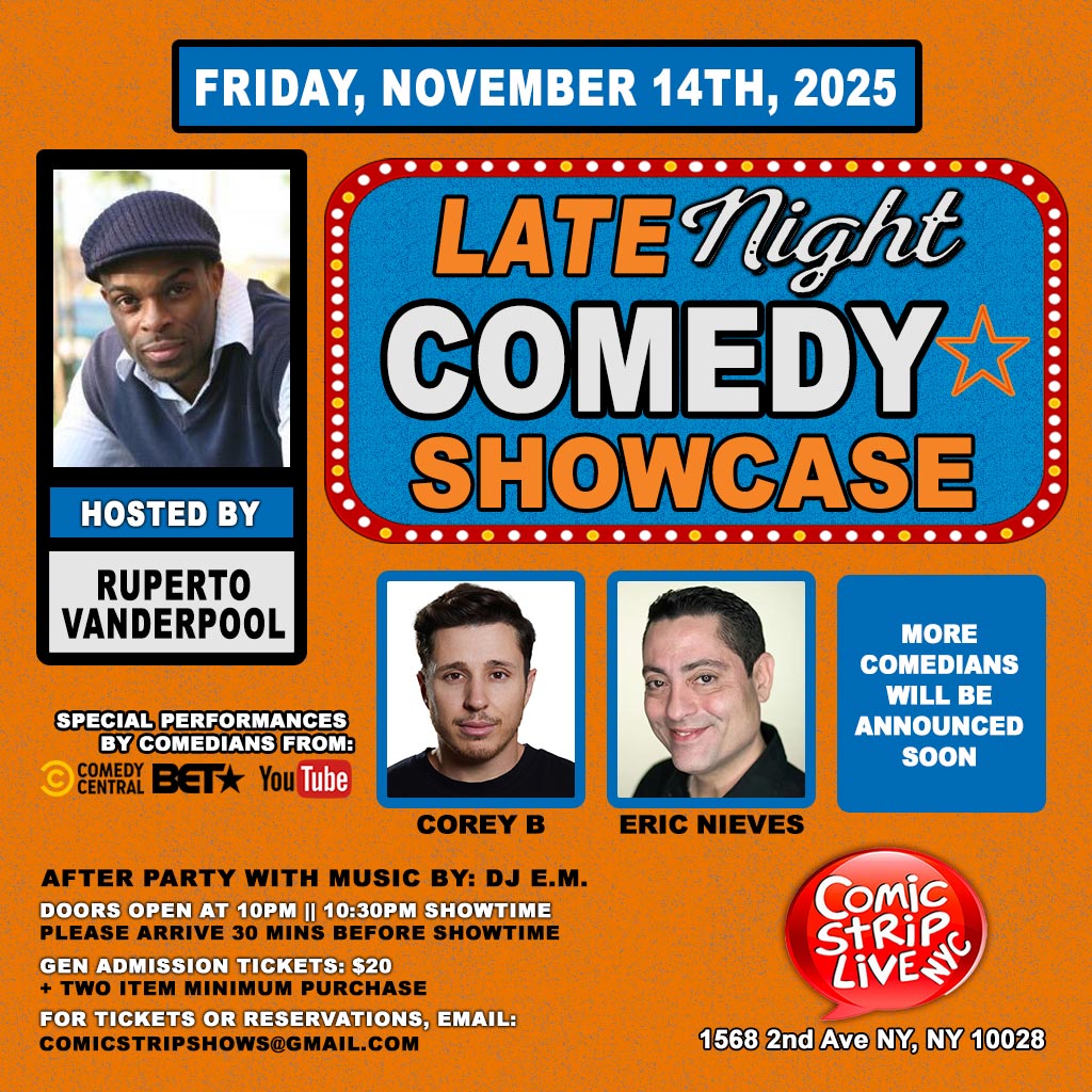 Late Night Conedy Showcase @ Comic Strip Live - NYPartyCruise.com