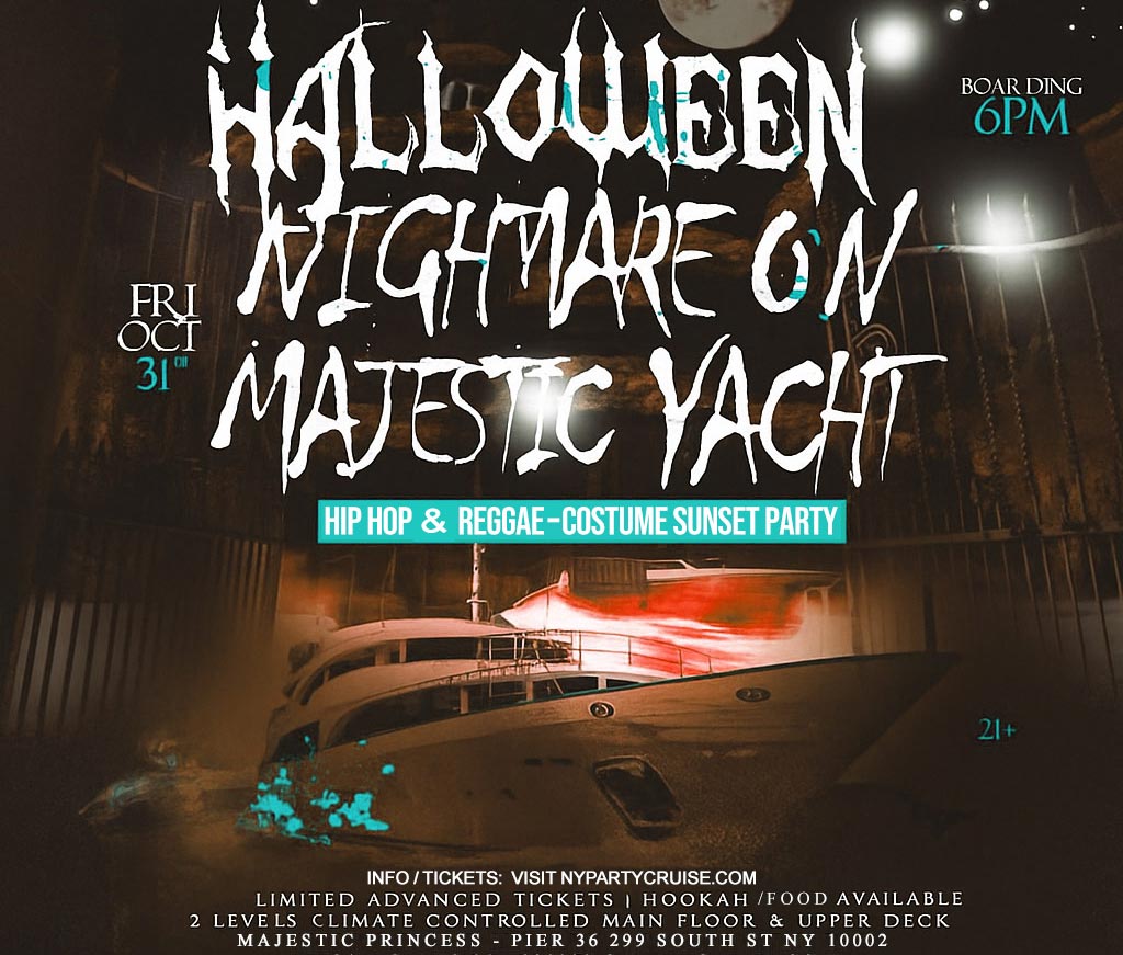 Halloween Friday Sunset Cruise 10/31/25- NYPartyCruise.com
