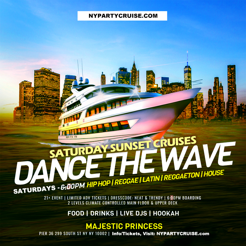 Saturday Sunset Party Cruise 6/14/25 -NYPartyCruise.com